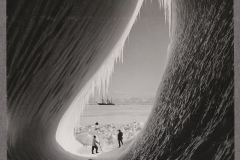 Grotto in an iceberg, 5 January 1911, taken by a member of Scott’s team. Credit: Herbert Ponting/National Library of New Zealand.