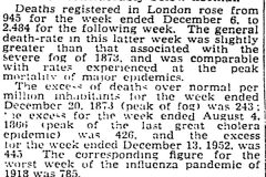 An article in the Manchester Guardian from December 8, 1952, three days into the London Great Smog.  Credit: Manchester Guardian.