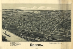 Pictorial map of Donora, Pennsylvania, made in 1901.  Public Domain.